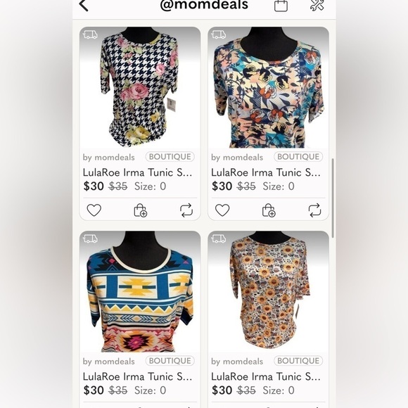 LulaRoe Irma Tunic Short Sleeve Stripes Pattern Red Purple White XXS-XS 00-0 - Picture 12 of 13